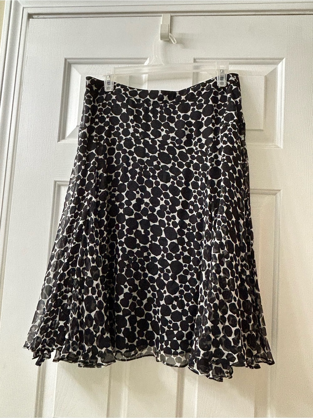 Alfani Black & White Printed A-Line Skirt